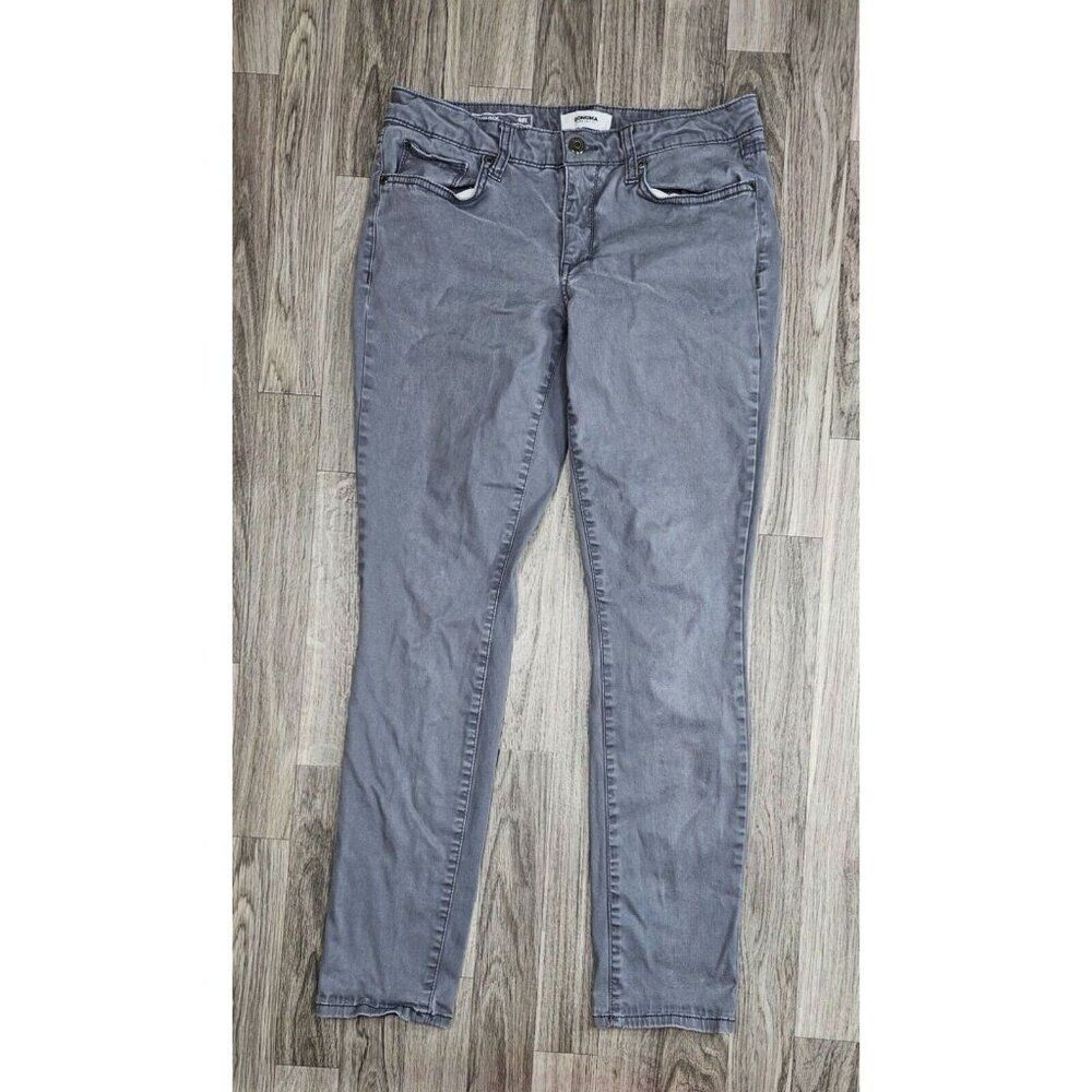 (3/$35)‎ Sonoma Womens Size 6 Regular Skinny Grey Pockets Chino Pants